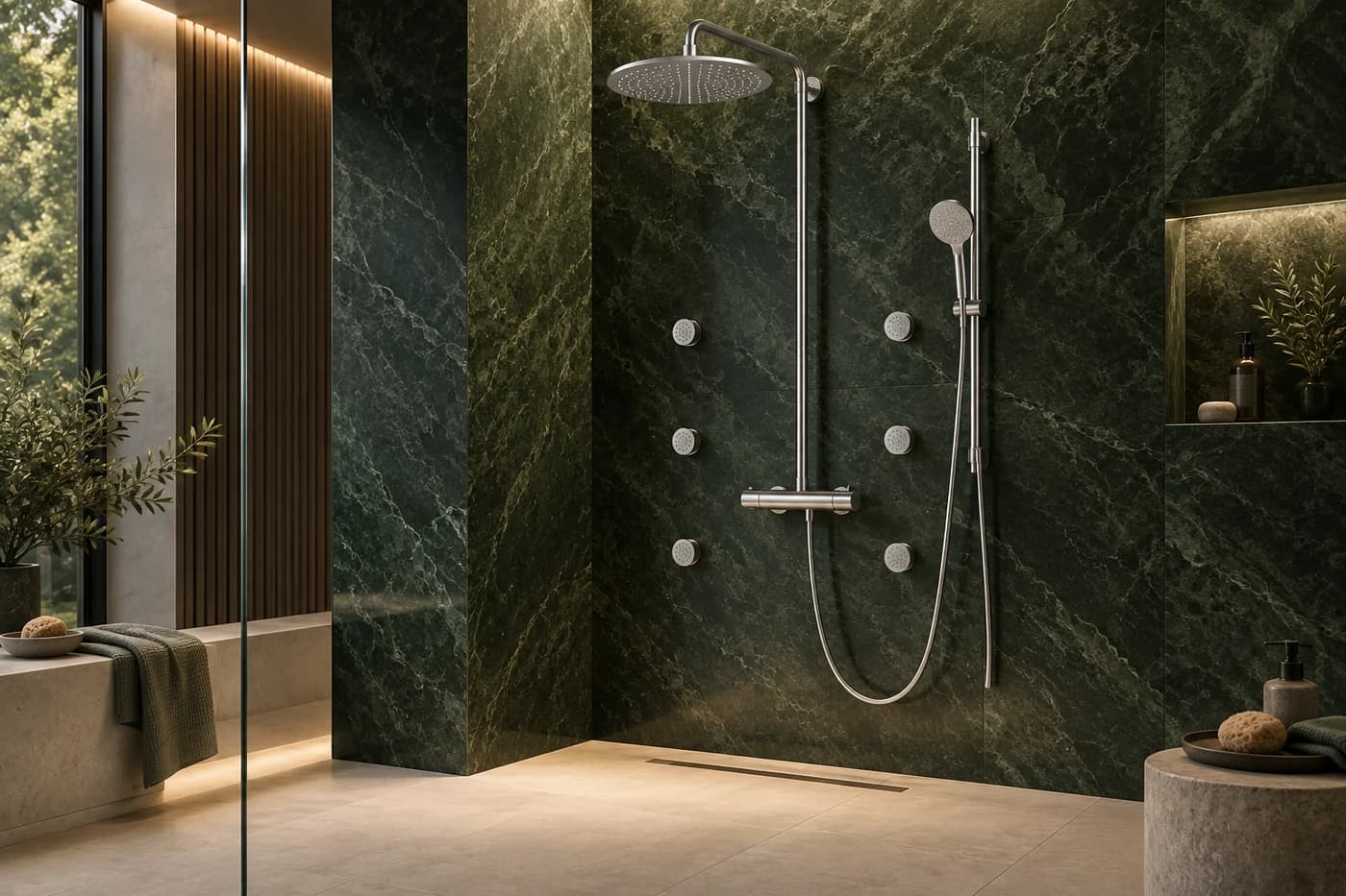 Concept visual for Overhead shower with arm